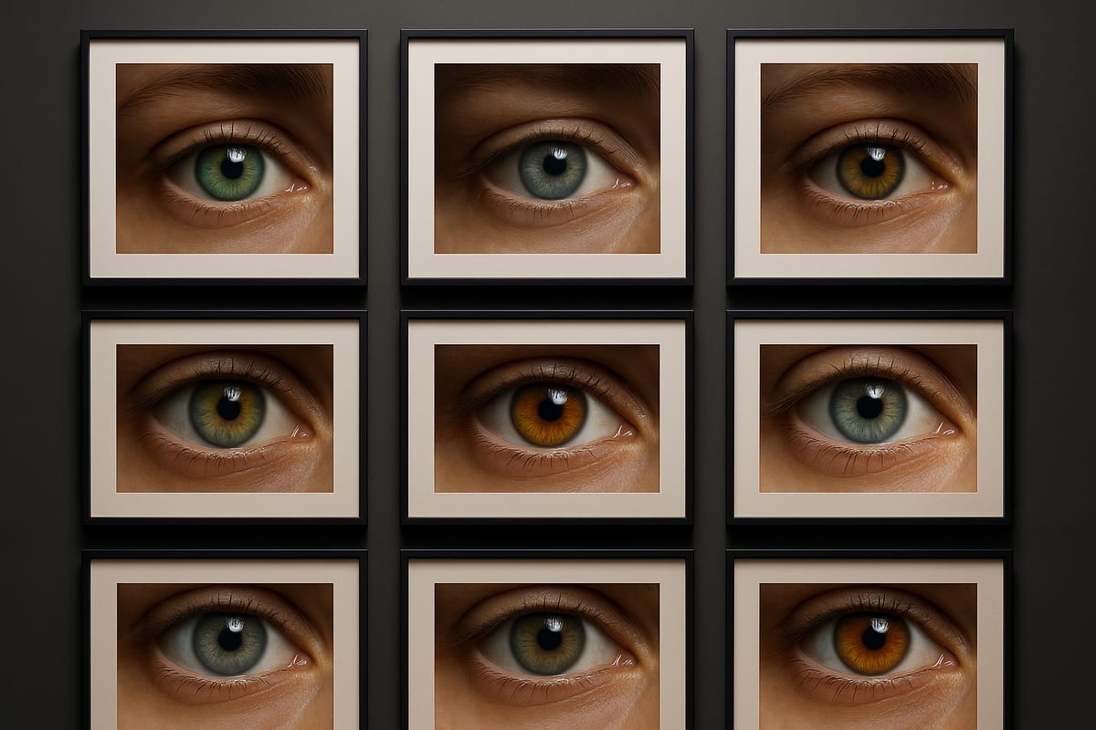 Galería de primeros planos de ojos llamativos en tonos verdes, grises, avellana y ámbar